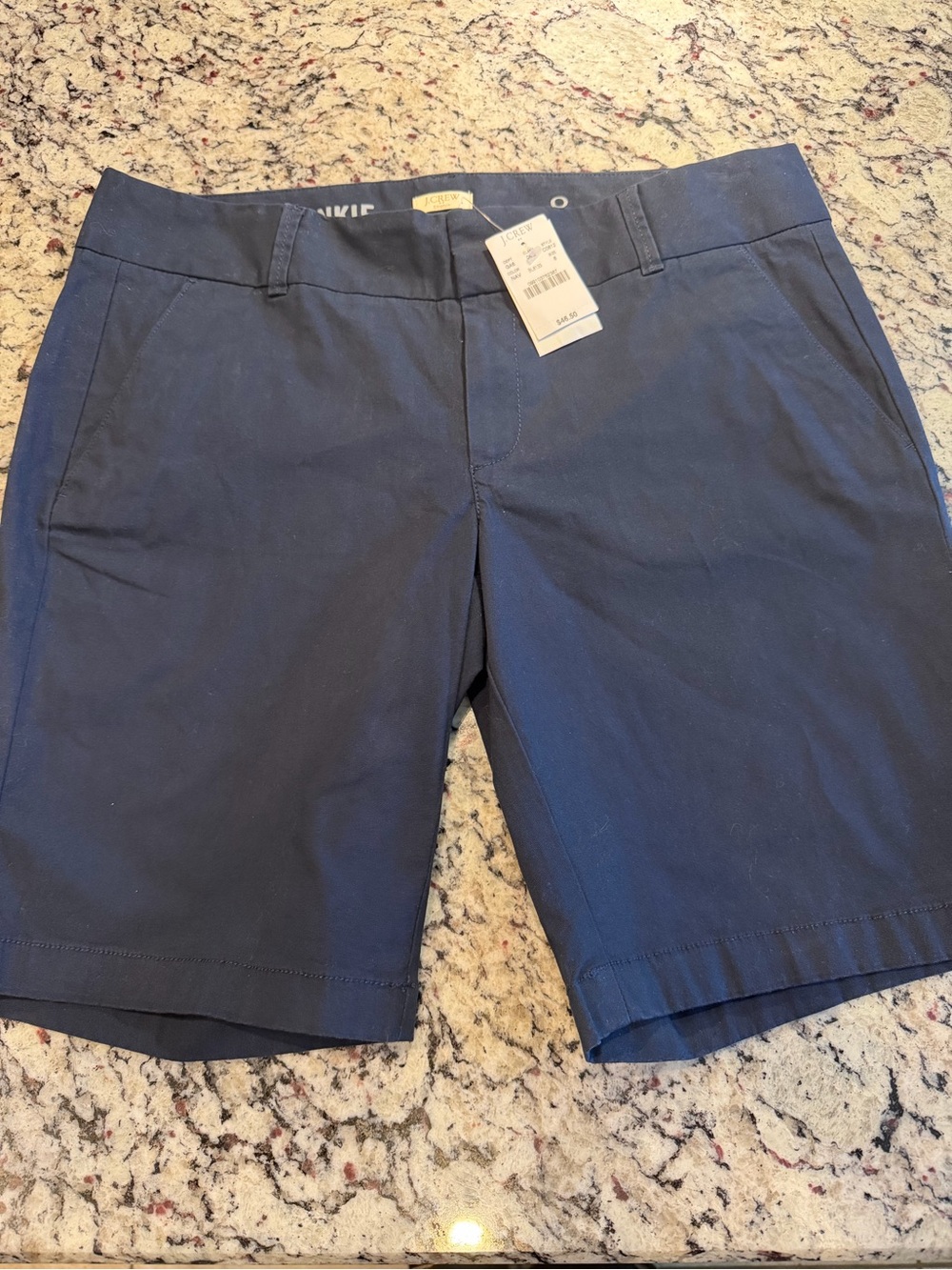 J. Crew NWT  Navy Women's Chino Bermuda Shorts sz 8